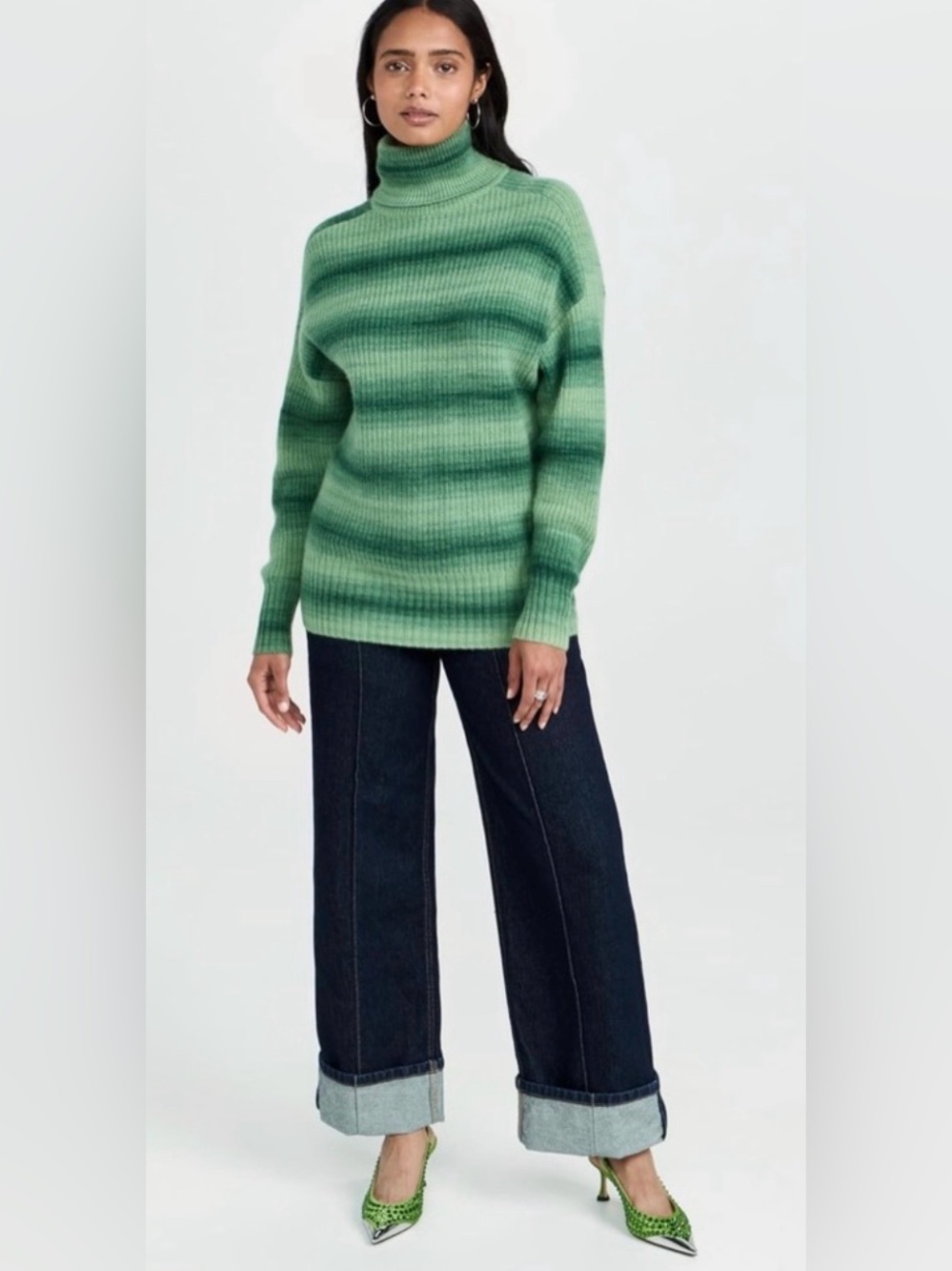 Autumn Cashmere Relaxed Spacedye Shaker Turtleneck
